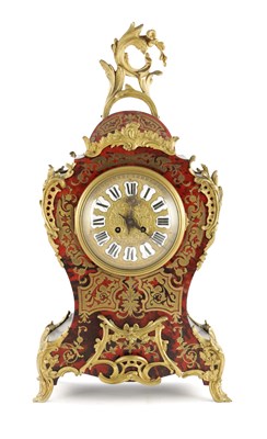 Lot 1636 - A LARGE LATE 19TH CENTURY FRENCH TORTOISESHELL BOULLE MANTEL CLOCK