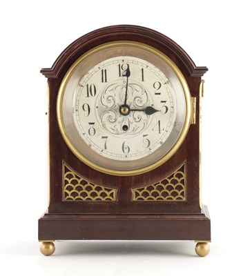 Lot 1708 - AN EDWARDIAN GEORGIAN STYLE FUSEE BRACKET CLOCK TIMEPIECE