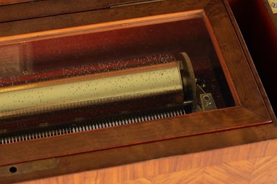 Lot 688 - A MID 19TH CENTURY DUCOMMUN-GIROD FORTE PIANO KEY WOUND CYLINDER MUSIC BOX