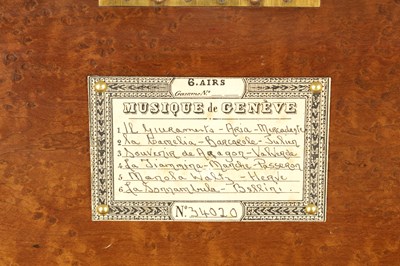 Lot 688 - A MID 19TH CENTURY DUCOMMUN-GIROD FORTE PIANO KEY WOUND CYLINDER MUSIC BOX