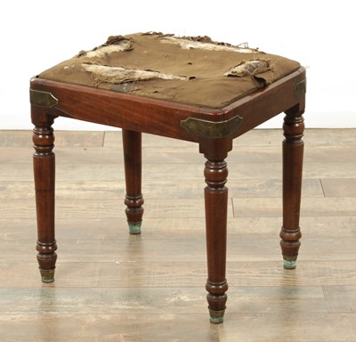 Lot 1344 - A GEORGE IV MAHOGANY CAMPAIGN STOOL