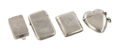 Lot 300 - A COLLECTION OF FOUR SILVER VESTAS