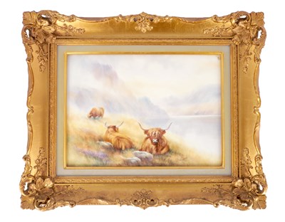 Lot 37 - A MODERN BRONTE PORCELAIN RECTANGULAR CERAMIC PLAQUE
