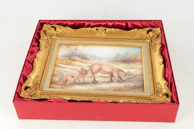 Lot 52 - A MODERN BRONTE PORCELAIN RECTANGULAR CERAMIC PLAQUE