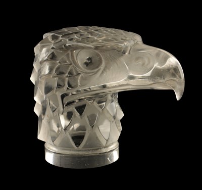 Lot 5 - A RENE LALIQUE 'TETE D'AIGLE' CLEAR AND FROSTED GLASS CAR MASCOT