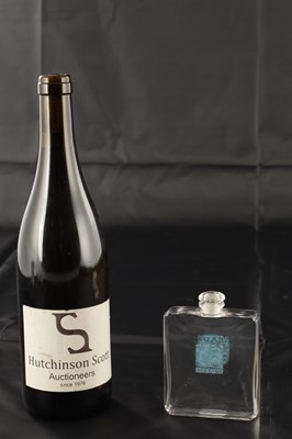 Lot 3 - A RENE LALIQUE 'D'HERAUD' SQUARE CLEAR GLASS PERFUME BOTTLE