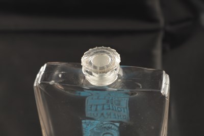 Lot 3 - A RENE LALIQUE 'D'HERAUD' SQUARE CLEAR GLASS PERFUME BOTTLE