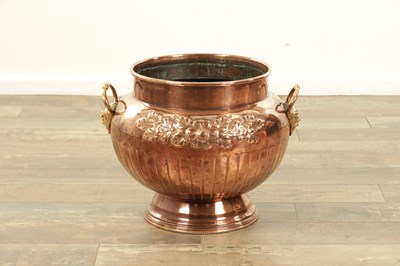 Lot 1365 - A LARGE 19TH CENTURY REGENCY STYLE COPPER JARDINIERE