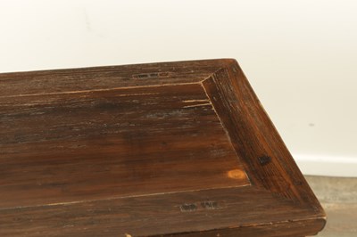 Lot 152 - A PAIR OF 19TH CENTURY STYLE ELM CHINESE ALTER TABLES