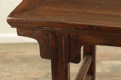 Lot 152 - A PAIR OF 19TH CENTURY STYLE ELM CHINESE ALTER TABLES