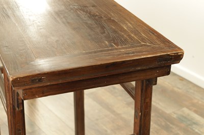 Lot 152 - A PAIR OF 19TH CENTURY STYLE ELM CHINESE ALTER TABLES