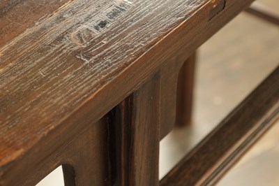 Lot 152 - A PAIR OF 19TH CENTURY STYLE ELM CHINESE ALTER TABLES