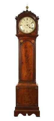 Lot 1565 - BARWISE, LONDON. A REGENCY FIGURED MAHOGANY LONGCASE CLOCK