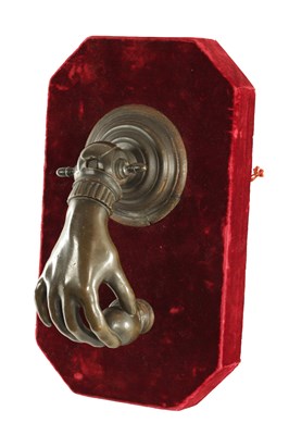 Lot 896 - A LATE 19TH CENTURY BRONZE DOOR KNOCKER