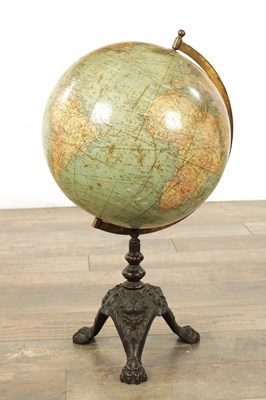 Lot 758 - A LATE 19TH CENTURY 12" TERRESTRIAL GLOBE BY W. & A.K. JOHNSTON EDINBURGH & LONDON