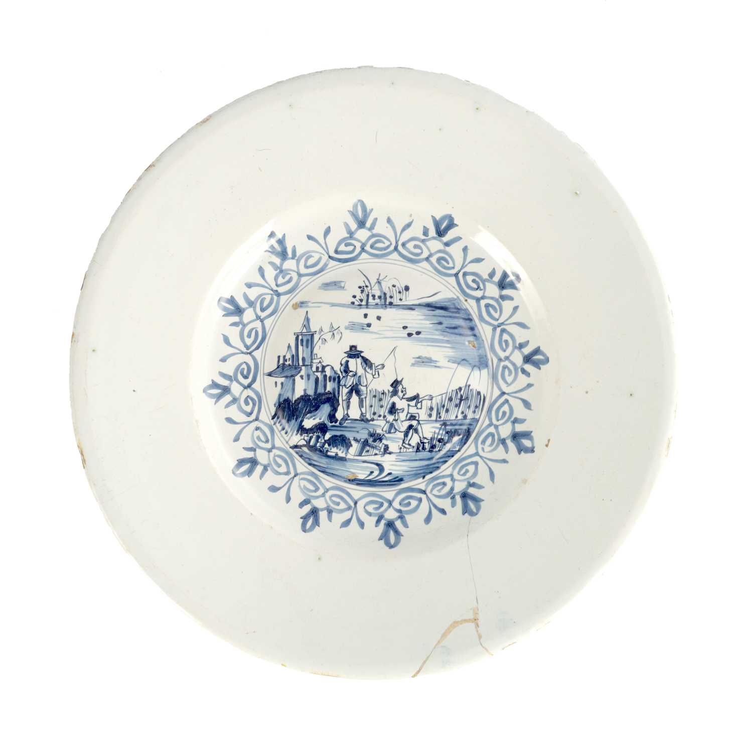 Lot 116 - A LATE 17TH / EARLY 18TH CENTURY DELFT CHARGER