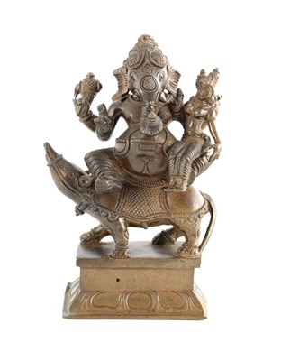 Lot 179 - AN EARLY INDIAN BRONZE SCULPTURE OF GANESHA