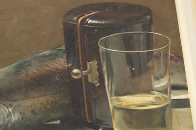 Lot 997 - MARTIN GREENLAND. A PAIR OF STILL LIFE OILS ON BOARD