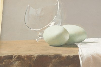 Lot 997 - MARTIN GREENLAND. A PAIR OF STILL LIFE OILS ON BOARD