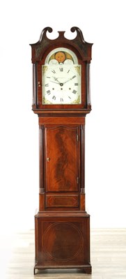 Lot 1647 - A. SIMPSON, COCKERMOUTH. A GEORGE III MUSICAL EIGHT-DAY MAHOGANY LONGCASE CLOCK