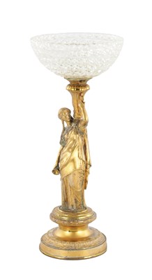 Lot 900 - A 19TH CENTURY GILT BRONZE FIGURAL CENTREPIECE