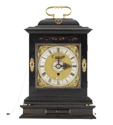 Lot 1729 - A GOOD QUALITY JOSEPH KNIBB STYLE 20TH CENTURY QUARTER REPEATING VERGE TABLE CLOCK