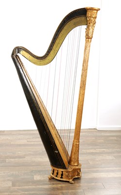 Lot 694 - SEBASTIAN ERARDS, PATENT HARP NO. 1474, No18 GREAT MARLBOROUGH STREET, LONDON. A 19TH CENTURY PEDAL HARP