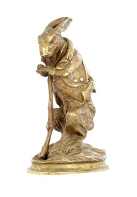 Lot 775 - A LATE 19TH CENTURY GILT BRONZE MATCH HOLDER
