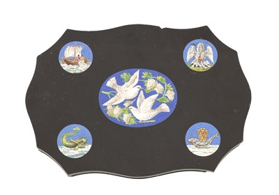 Lot 930 - A LATE 19TH CENTURY ITALIAN MICRO MOSAIC GRAND TOUR PAPERWEIGHT
