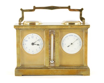 Lot 1660 - A LATE 19TH CENTURY FRENCH CARRIAGE CLOCK DESK COMPENDIUM