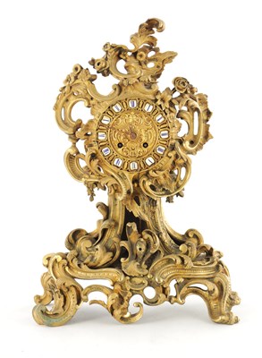Lot 1506 - A MID 19TH CENTURY FRENCH ORMOLU MANTEL CLOCK