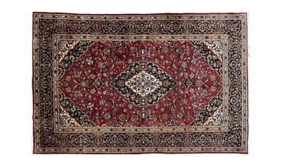 Lot 937 - A HAND KNOTTED PERSIAN CARPET FROM MASHAD