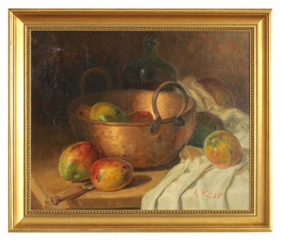 Lot 1028 - ALFREDO RODRIGUEZ. AN OIL ON CANVAS STILL LIFE