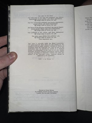 Lot 716 - J.R.R TOLKIEN - TWO COPIES 'THE LORD OF THE RINGS'