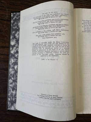 Lot 716 - J.R.R TOLKIEN - TWO COPIES 'THE LORD OF THE RINGS'