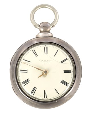 Lot 1442 - J. JENKINSON, RETFORD. A SILVER PAIR CASED POCKET WATCH