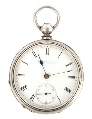 Lot 1428 - AN AMERICAN WATCH CO. SILVER CASED POCKET WATCH