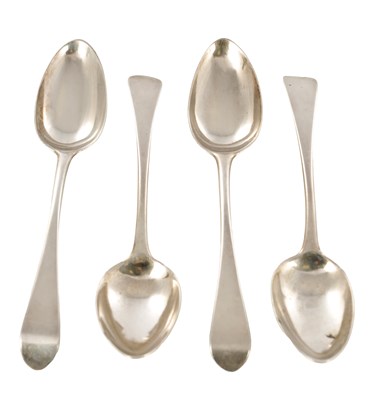 Lot 407 - FOUR PROVINCIAL SCOTTISH 18TH CENTURY 'OLD ENGLISH' PATTERN ABERDEEN SILVER TABLE SPOONS