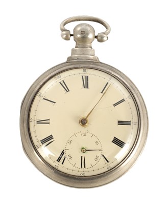 Lot 1430 - JOSEPH JOHNSON, LIVERPOOL. A SILVER PAIR CASED POCKET WATCH