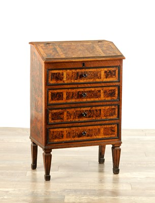 Lot 1241 - A 17TH CENTURY MULBERRY VENNERED BUREAU