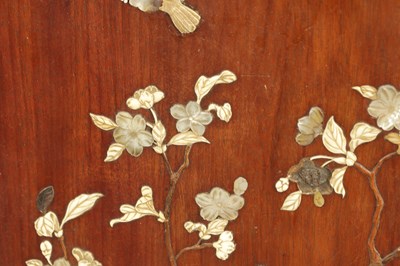 Lot 166 - A PAIR OF 19TH CENTURY JAPANESE SHIBAYAMA HARDWOOD HANGING PLAQUES