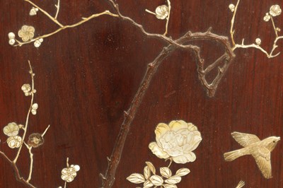 Lot 166 - A PAIR OF 19TH CENTURY JAPANESE SHIBAYAMA HARDWOOD HANGING PLAQUES