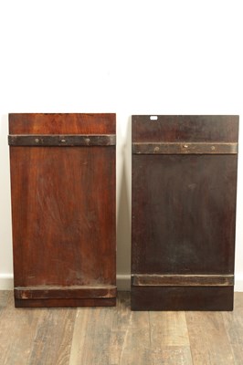 Lot 166 - A PAIR OF 19TH CENTURY JAPANESE SHIBAYAMA HARDWOOD HANGING PLAQUES