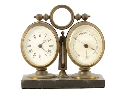 Lot 1767 - A LATE 19TH CENTURY FRENCH DESK CLOCK COMPENDIUM