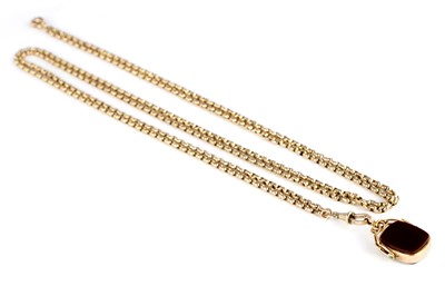 Lot 569 - A VICTORIAN 9CT ROSE GOLD 63 INCH MUFF CHAIN