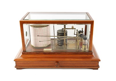 Lot 1497 - DOLLAND. LONDON. A 19TH CENTURY BOXWOOD STRUNG MAHOGANY BARAGRAPH / THERMOGRAPH