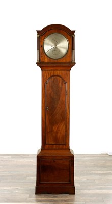 Lot 1617 - A. BARBER, LONDON. A GEORGE III MAHOGANY REGULATOR LONGCASE CLOCK