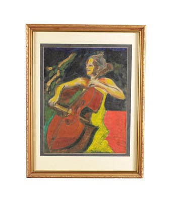 Lot 1014 - RENZO GALEOTTI. A 20TH CENTURY MODERN ART MIXED MEDIA PAINTING