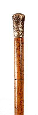 Lot 230 - A LATE GEORGE III MALACCA BRASS MOUNTED SWORD...