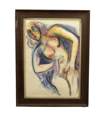 Lot 1021 - RENZO GALEOTTI. A 20TH CENTURY MODERN ART MIXED MEDIA PAINTING